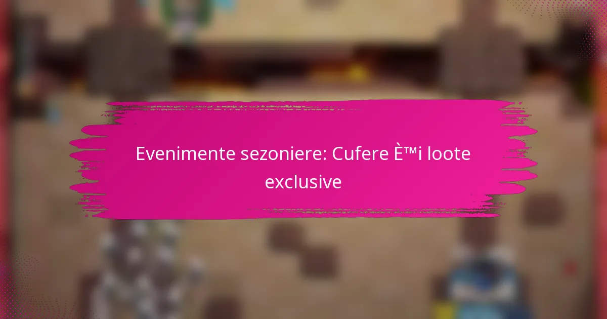 Evenimente Sezoniere în Gaming: Cufere și Loot Exclusiv